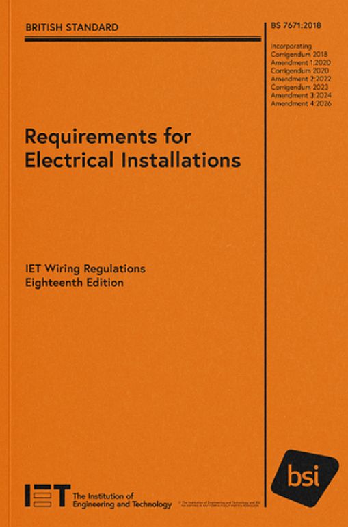 BS 7671:2018 Electrical Wiring Regulations 18th Edition with XS Training